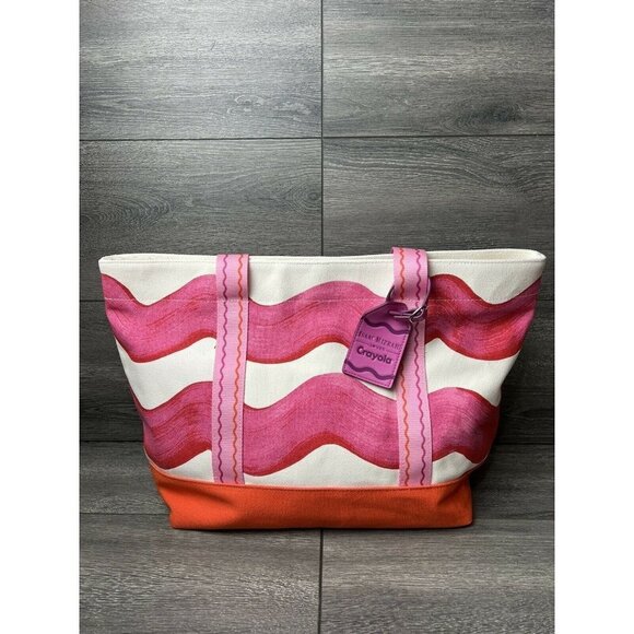 Isaac Mizrahi Live! CRAYOLA Wed Handle Tote Pink Multi, One size - Picture 3 of 12